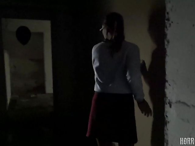 Schoolgirl punishment and extreme brutal sex with the clown