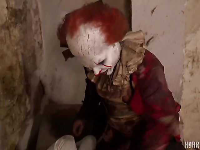 Schoolgirl punishment and extreme brutal sex with the clown