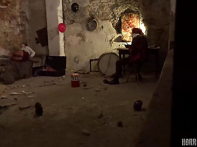 Schoolgirl punishment and extreme brutal sex with the clown