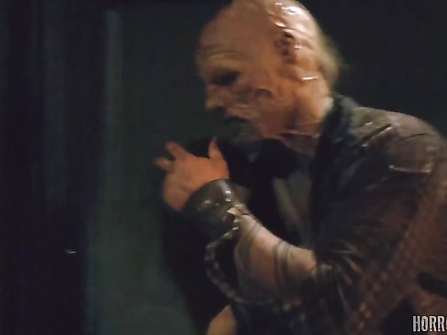 Masked butcher fucks his shaved and hairy sex slaves