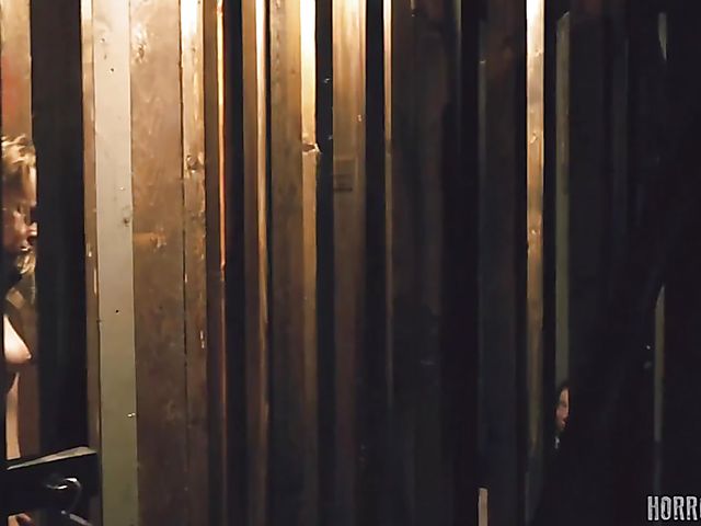 Masked butcher fucks his shaved and hairy sex slaves