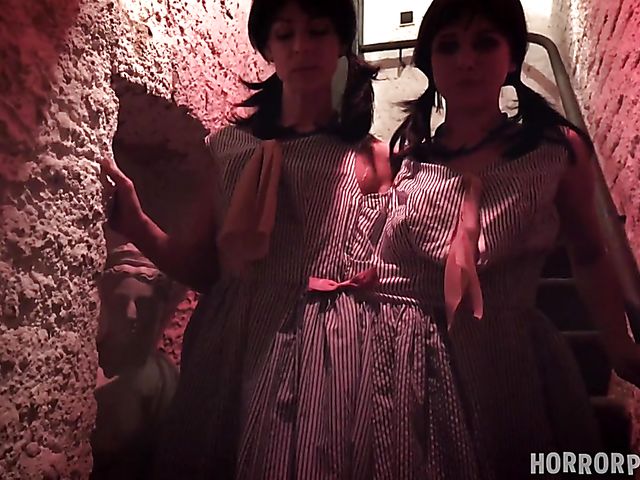 FFM POV with raven-haired twins in the freak house