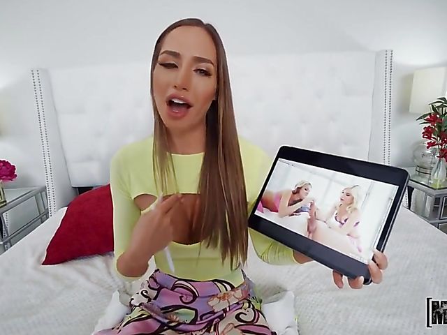 Interracial POV threesome with Demi Sutra and Desiree Dulce