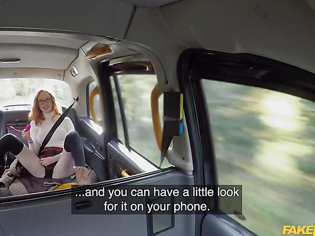 Fake taxi redhead with firm boobs Lenina Crowne keeps her glasses on while fucking