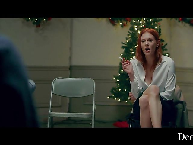 Maitland Ward - Smoking redhead interracial miracle on Christmas