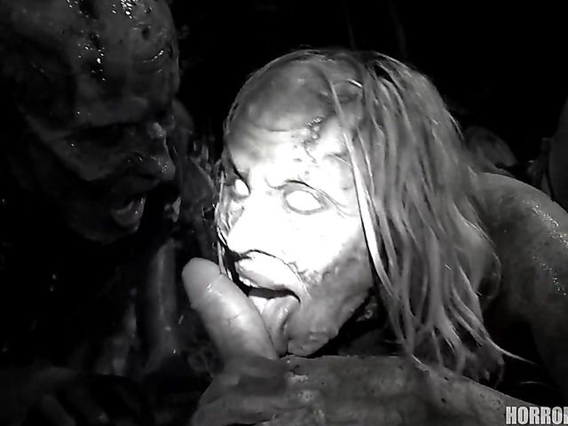 Scary POV FFM with walking zombies in the midnight