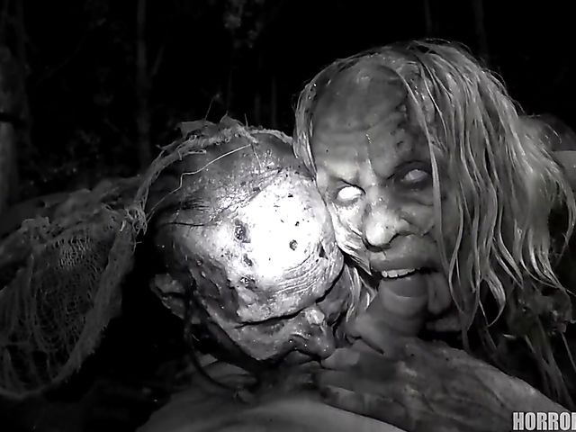 Scary POV FFM with walking zombies in the midnight