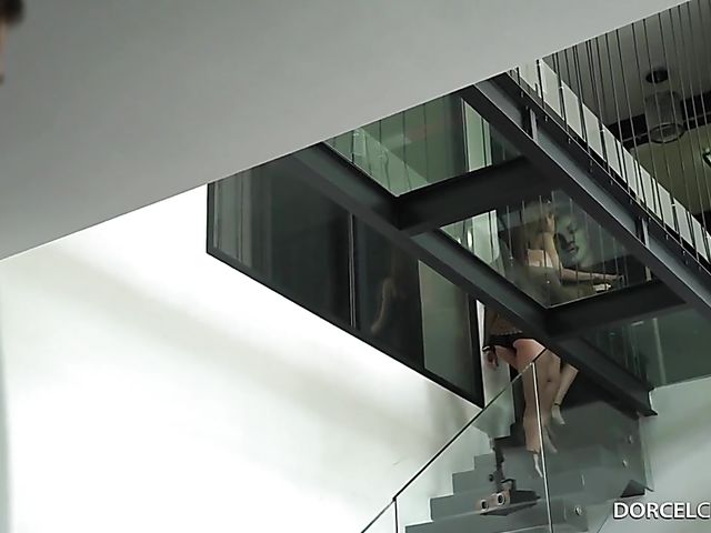 Anal stockings threesome with two skinny babes Tiffany Tatum and Mina