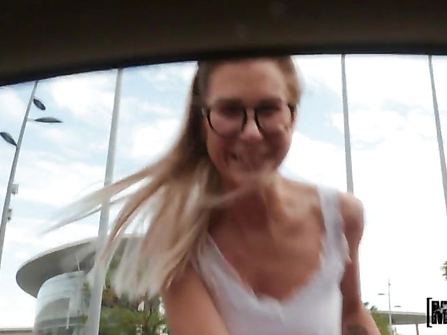 Glasses POV in the car with stranded teen Madison McQueen 