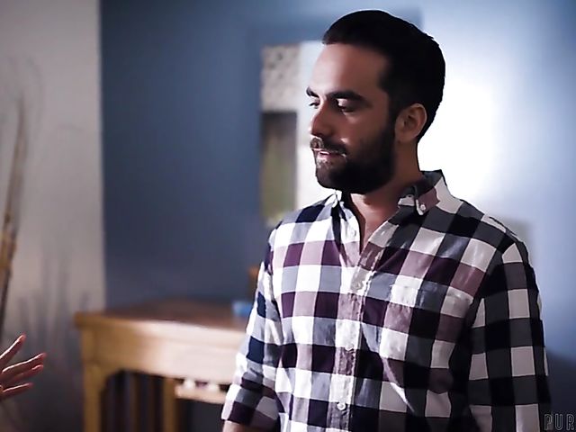 Pretty brunette Alex Coal having hot sex with her boyfriend's brother