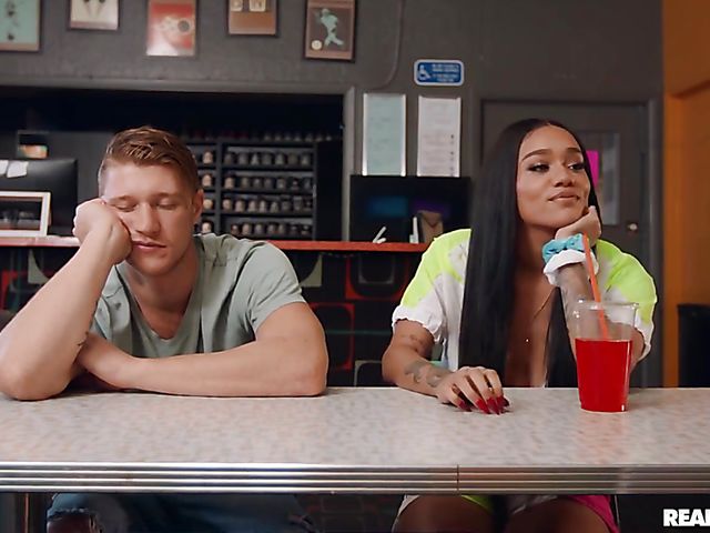 Interracial bowling with ebony natural boobs girl Julie Kay