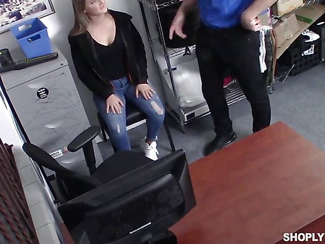 Juicy shoplifter Eliza Eves totally undressed and fucked