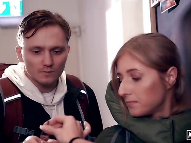 Sneaky sex in the hostel with shaved pussy girl Minori H