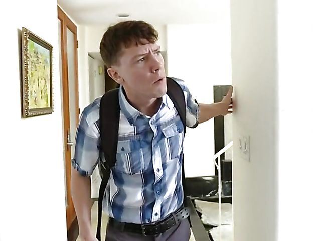 Melissa Lynn - Slim busty MILF and boy help each other