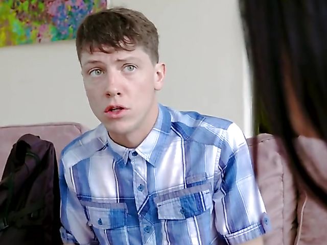 Melissa Lynn - Slim busty MILF and boy help each other