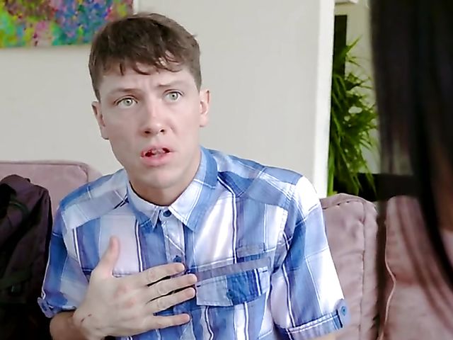 Melissa Lynn - Slim busty MILF and boy help each other