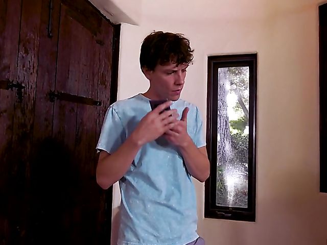 Young ebony teen with juicy tits Nia Nacci seduces a white boy