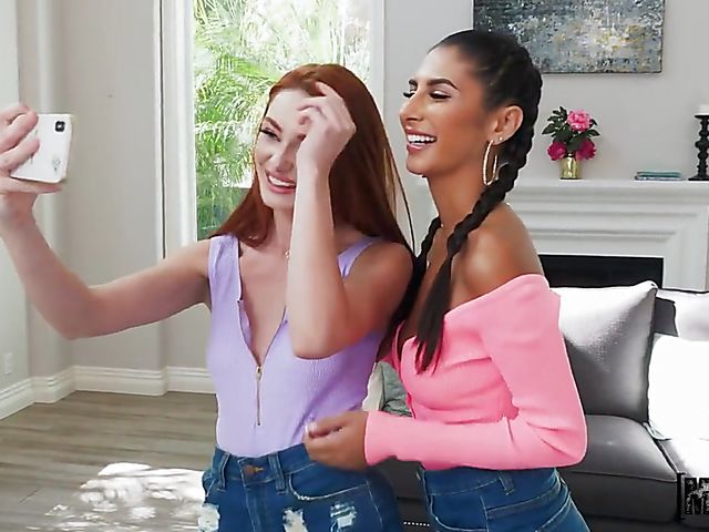 Two girls POV with Gianna Dior and Lacy Lennon sharing boyfriend