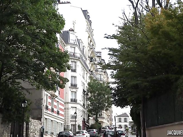 French threesome anal in black stockings with Pauline