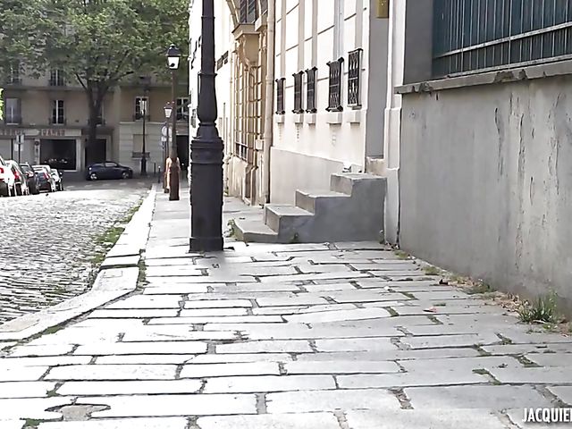 French threesome anal in black stockings with Pauline