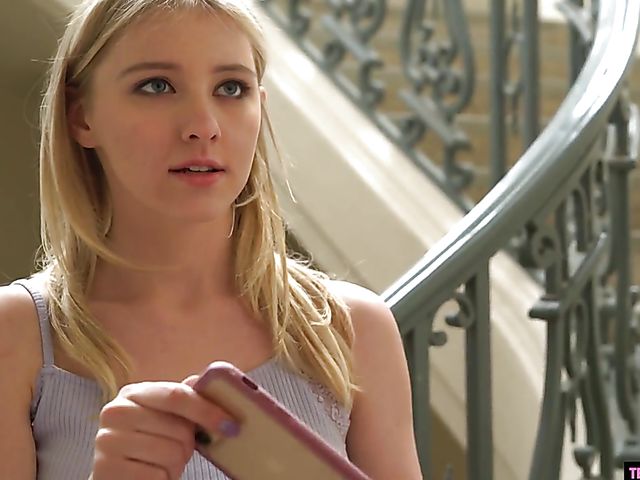 Young blonde teen Melody Marks is so horny on Christmas