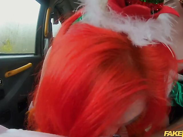 Fake taxi Christmas threesome with red-haired anal whores Alexxa Vice and Azura Alii