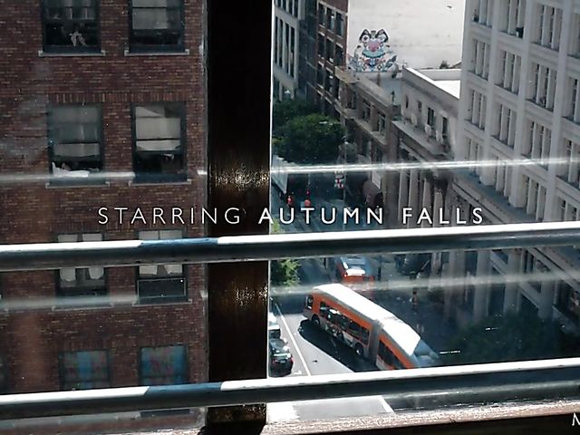 Curvy big natural tits teen Autumn Falls loves reading while masturbating