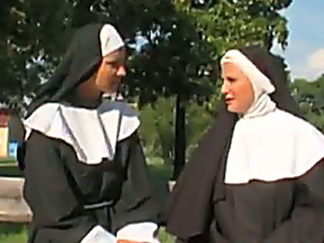 Two nuns get out of their dirty habits