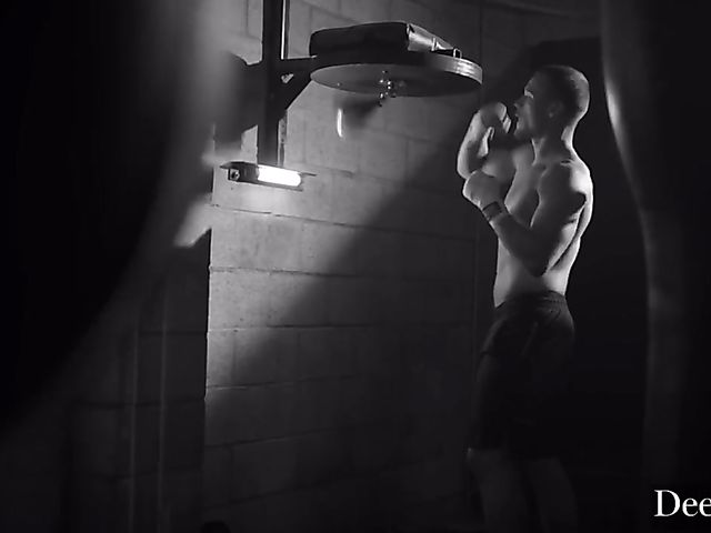 Haley Reed doing a double vaginal in the ring with bi-curious boxers