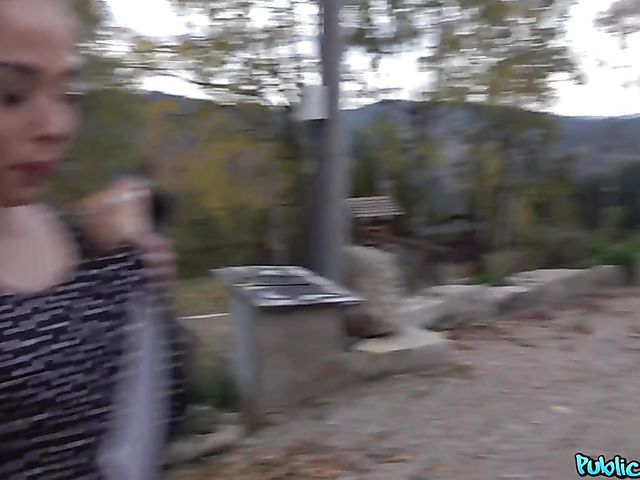 Public outdoor quickie for money with Spanish chick Anastasia Brokelyn