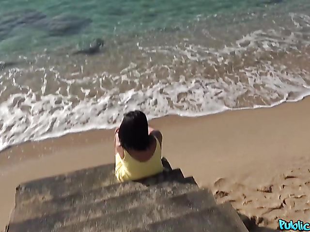 Sheila Ortega - Busty latina public pick up and sex at the beach for cash