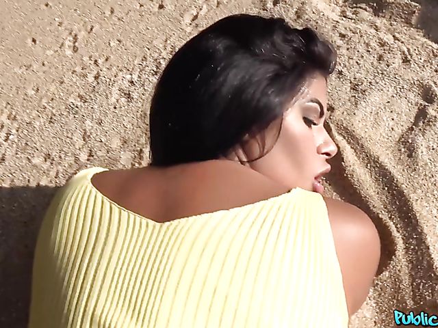 Sheila Ortega - Busty latina public pick up and sex at the beach for cash