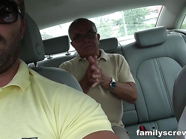 Old young road trip with slutty daughter and mom