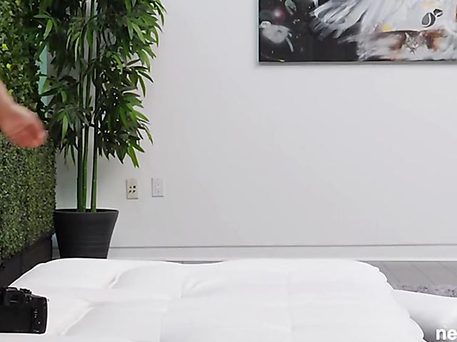 Latina casting with natural brunette Amorina