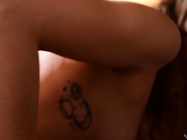 Seductive solo babe Avery takes off her fur coat and pantyhose