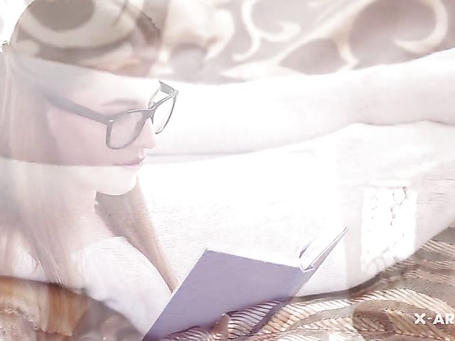 Mini skirt fuck in the morning with horny girl with glasses Eveline