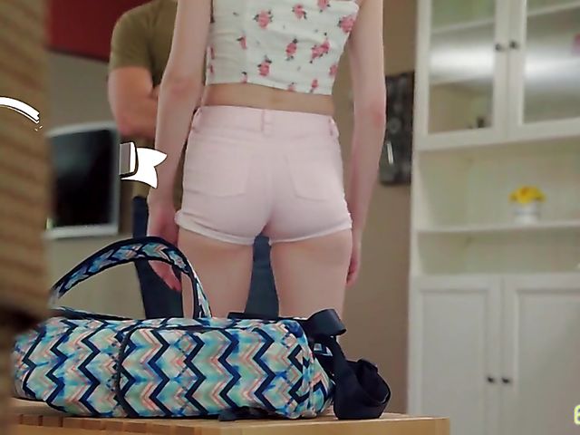 Young petite sister Mackenzie Moss wants to fuck her stepbrother