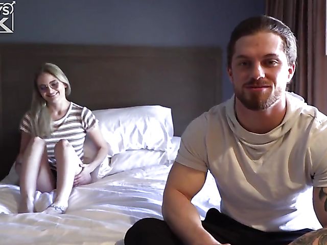 Passionate sex in the bedroom with Savannah Camon and Dustin Hazel