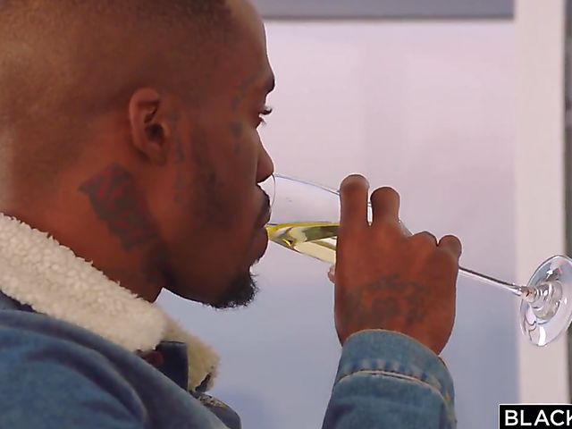 DP BBC action after a glass of champagne with pale girl Hazel Moore