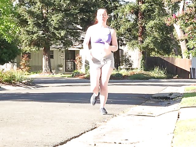 Annabelle Lee - Hairy mom outdoor workout and shower fun