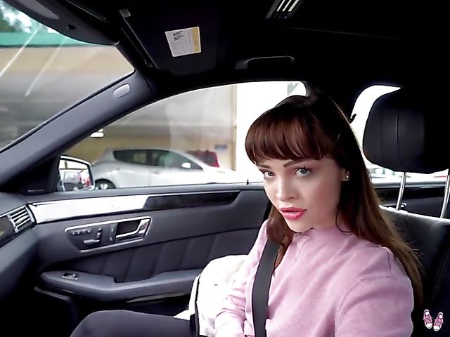 Teen car blowjob and sex in bed with Aliya Brynn