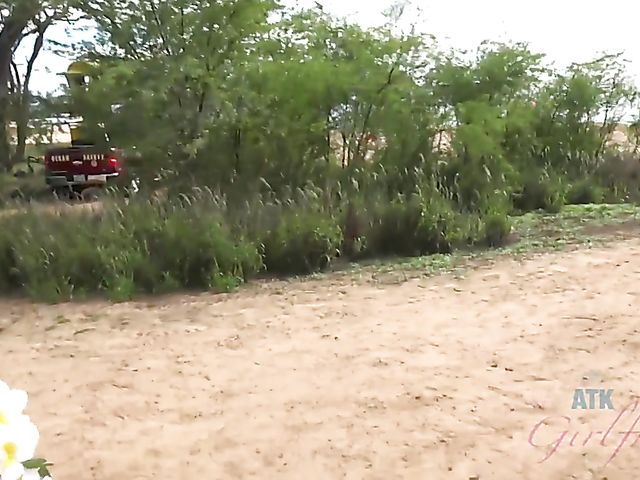 Aften Opal spreads her pussy in the car on the way to the beach to go skinny dipping