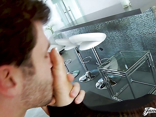 Feet fuck in footless stockings with Sophia Bella and James Deen