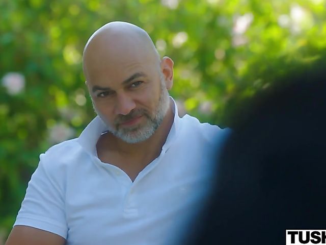 Tushy anal scene in the garden with Lexi Dona and Christian Clay