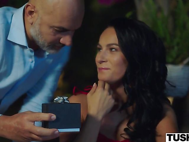 Tushy anal scene in the garden with Lexi Dona and Christian Clay