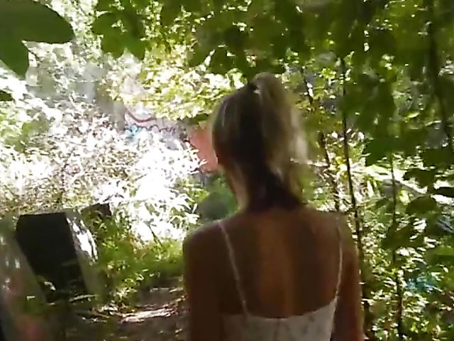 Car POV with naughty Sky Pierce who can't stop showing her snatch