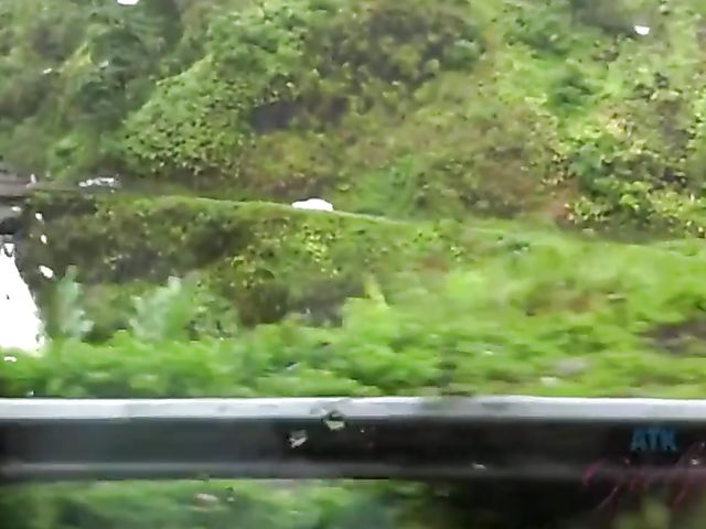 Car POV with naughty Sky Pierce who can't stop showing her snatch