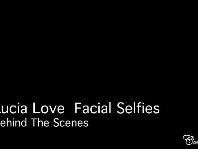 Big tits facial addict Lucia Love knows how to make him explode