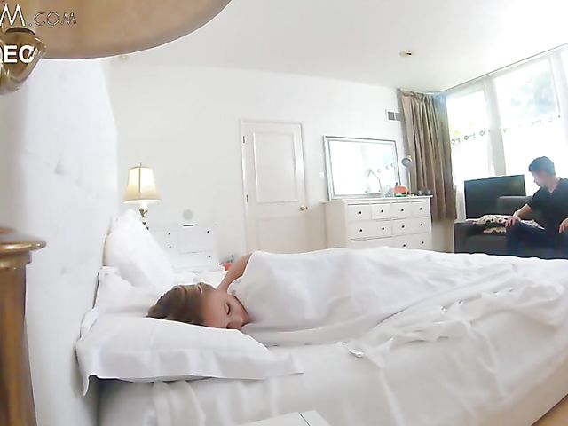 Naughty stepsister Natalia Queen caught naked