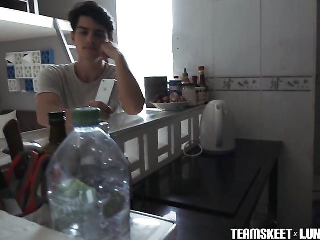 Asian girlfriend suck and fuck POV with Luna and James